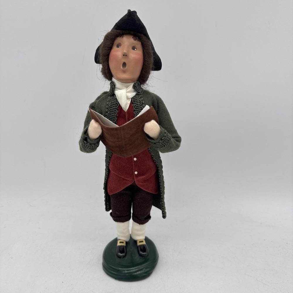 Byers Choice LTD Male Colonial Caroler Open SongBook 1998 WilliamsburgCollection
